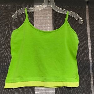 Green/Yellow Spaghetti Strap Top